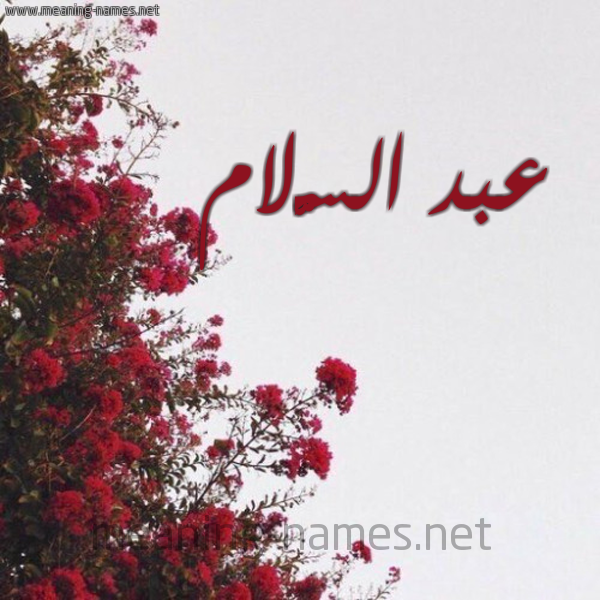 شكل 18 صوره الورد الأحمر للإسم بخط رقعة صورة اسم عبد السَّلام Abd-alsalam